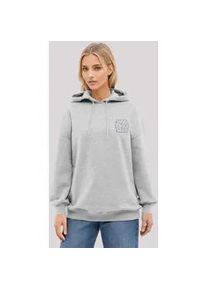 Kapuzenpullover F4NT4STIC ""Cool Mom Mama Muttertags Club Bestickt"", Damen, Gr. S, grau (grau melange), Obermaterial: 80% Baumwolle, 20% Polyester, casual, oversize, Langarm, Pullover, Premium Qualität, Stickerei
