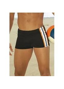 Boxer-Badehose s.Oliver, Herren, Gr. 7, N-Gr, braun, Polyamid, unifarben, Badehosen, mit Rei&szlig;verschlusstasche