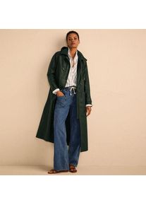 LANDS' END Langer Wachsmantel, Damen,  Gr&uuml;n, Polyester, by Lands' End