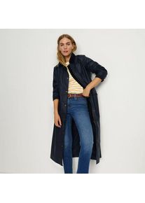 LANDS' END Langer Wachsmantel, Damen,  Blau, Baumwolle, by Lands' End