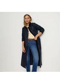 LANDS' END Langer Wachsmantel, Damen,  Blau, Baumwolle, by Lands' End