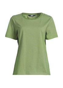 LANDS' END Supima T-Shirt mit Rundhalsausschnitt, Damen,  Gr&uuml;n, Baumwolle, by Lands' End