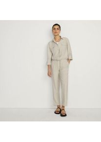 LANDS' END 7/8-Twillhose, Damen,  Beige, Polyester/Viskose, by Lands' End