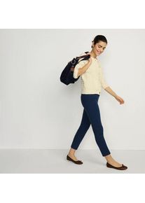 LANDS' END Slim Fit 7/8-Chinos Mid Waist, Damen,  Blau, Baumwolle/Lyocell (Viskose)/Baumwoll-Mischung, by Lands' End