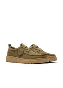 Clarks Herren Schnürschuh "Polden Moc", Gr. 45olive suede, Veloursleder, casual, Schuhe, Schnürschuh, Business Schuh, Mokassin im Casual Look