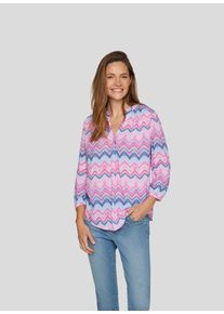 Rabe Damen Druckblusemandelblüte, casual, Gr. 44, bedruckt, gemustert, Web, Obermaterial: 100% Viskose, Blusen, mit grafischem Muster und aus reiner