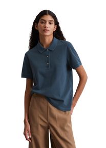 Marc O'Polo MARC O'POLO Damen Poloshirt "aus Light Piqué-Jersey"muted blau, casual, Gr. S, unifarben, Obermaterial: 96% Baumwolle, 4% Elasthan, Shirts