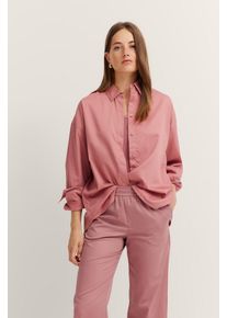 Bugatti Damen Hemdbluse730, rose, casual, Gr. 34, unifarben, 100% Baumwolle, Blusen, aus Baumwoll-Satin