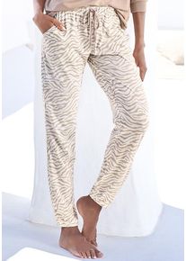 Lascana Schlafhose mehrfarbig Gr. 32/34 für Damen. Bequem. Nachhaltig.