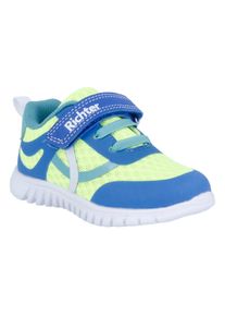 Richter Kinder Sneaker "Wallaby WMS: Mittel", Gr. 30lago, neongre, peac, Textil, Lederimitat, kontrastfarbene Details, sportlich, Schuhe, Klettschuh