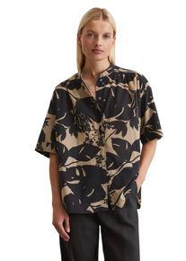 Marc O'Polo MARC O'POLO Damen Kurzarmblusemulti e67, casual, Gr. 34, Web, Obermaterial: 100% Baumwolle, Blusen, mit modischem Alloverprint
