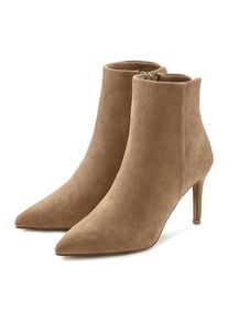 Lascana High-Heel-Stiefelette beige Gr. 35 für Damen