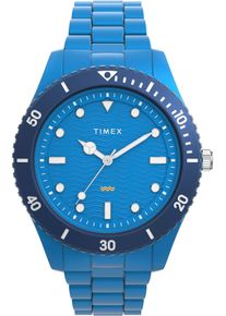 Timex Herren Quarzuhr "LEGACY 42 mm"hellblau, Armbanduhren, Armbanduhr, Herrenuhr,Kunststoffarmband, Leuchtzeiger