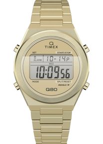 Timex Herren Digitaluhr "CONTINENTAL Q80"goldfarben, Armbanduhren, Quarzuhr, Armbanduhr, Herrenuhr,Edelstahlarmband,analog