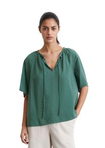 Marc O'Polo MARC O'POLO Damen Kurzarmbluse "mit Crinkle-Struktur"summer pine, elegant, Gr. 44, unifarben, Obermaterial: 79% Viskose, 21% Polyamid, Blusen