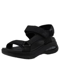 RIEKER SPORT Damen Trekkingsandale "Byron Bay vegan", Gr. 40schwarz, sohle schwarz, Lederimitat, Textil, casual, Schuhe, Outdoorsandale, Sommerschuh,