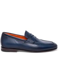 Santoni Loafer - Men?s leather penny loafer - Gr. UK_10_5 - in Wei&szlig; - f&uuml;r Damen