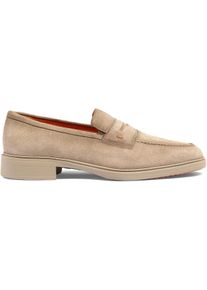 Santoni Loafer - Men's suede Easy loafer - Gr. UK_10 - in Weiß - für Damen