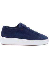Santoni Low-Top Sneaker - Women?s suede sneaker - Gr. UK_3 - in Wei&szlig; - f&uuml;r Damen