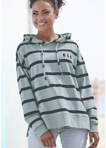 ELBSAND Kapuzensweatshirt mehrfarbig Gr. L (40) für Damen. Mit Logodruck. Figurumspielend. Nachhaltig.