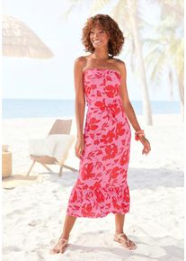Lascana Midikleid mehrfarbig Gr. 38 für Damen. Figurbetont. Nachhaltig.