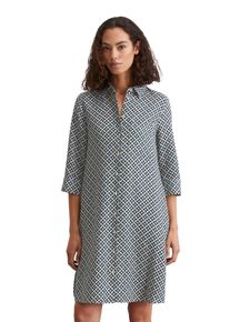 Marc O'Polo MARC O'POLO Damen Midikleid "mit Print-Muster"multi, muted blau, Gr. 36, bedruckt, Obermaterial: 100% Leinen; Futter: 100% Nicht verfügbar, Kleider