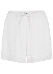 O`Neill O'neill Essentials Embroidery Shorts Damen - weiß - Gr. M - Viskose