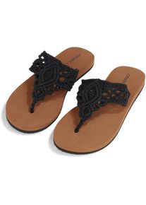O`Neill O'neill Ditsy Crochet Zehentrenner Damen - schwarz - Gr. 42 - Ethylenvinylacetat