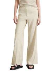 Marc O'Polo MARC O'POLO Damen Chinohose "aus Leinen-Viskose-Stretch"silky stone, casual, Gr. 36, unifarben, Obermaterial: 55% Leinen, 42% Viskose, 3% Elasthan,