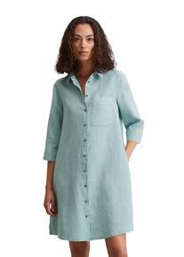 Marc O'Polo MARC O'POLO Damen Midikleid "in A-Linie geschnitten"pure teal, Gr. 46, unifarben, Obermaterial: 100% Leinen; Futter: 100% Baumwolle, Kleider