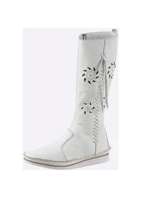 Stiefel Andrea Conti, Damen, Gr. 40, wei&szlig;, Leder, Rindsleder, Schuhe Stiefel