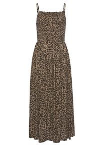 Buffalo Midikleid mehrfarbig Gr. 34 für Damen. Eckiger Ausschnitt und Allover-Druck. Figurumspielend. Nachhaltig.