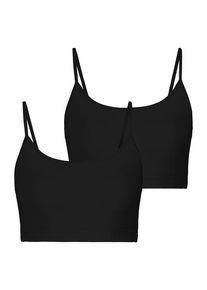 Lascana Bustier schwarz Gr. 32/34 für Damen. Ohne Bügel. Nachhaltig.