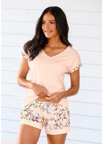 s.Oliver Shorty pink Gr. 32/34 für Damen. Mit V-Ausschnitt. Basic. Nachhaltig.