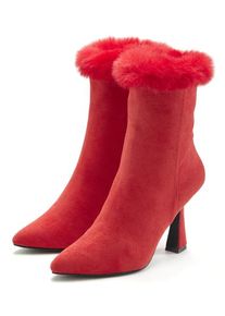 LASCANA Belle Affaire High-Heel-Stiefelette 'Ankleboots mit Reißverschluss,' rot Gr. 36 für Damen