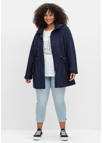 Große Größen Parka in dezent schimmernder Qualität Gr. 48 blau von sheego für Damen