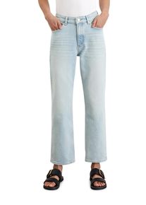 Marc O'Polo MARC O'POLO Damen Straight-Jeans "aus Baumwolle-Lyocell-Stretch"essential authentic light blau, casual, Gr. 32, unifarben, Obermaterial: 68%