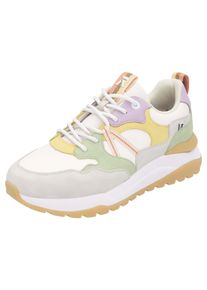 RIEKER SPORT Damen Keilsneaker "Bel Air", Gr. 38sanftes weiß, mint kombiniert, Textil, Lederimitat, sportlich, Schuhe, Freizeitschuh, Halbschuh,