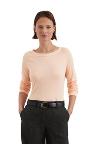 Marc O'Polo MARC O'POLO Damen Langarmshirt "aus Organic Cotton"chalky peach, Basic, Gr. XXL, unifarben, Obermaterial: 100% Baumwolle, Shirts