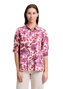 Cartoon Damen Kurzarmbluse "Cartoon Leinenbluse mit Kragen"cream, schwarz pink, casual, Gr. 34, Obermaterial: 55% Leinen, 45% Viskose., Blusen