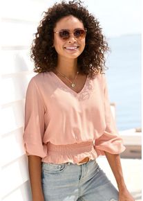 Buffalo Langarmbluse peach Gr. 34 für Damen. Nachhaltig.