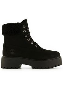 Timberland Stone Street Mid Warm Lined WP Boot Winterschuhe Damen (Gr 6 |schwarz |wasserdicht)