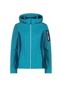 CMP Light Softshell Jacket Zip Hood Softshelljacke Damen (Gr 34 |türkis)