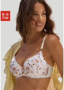 Lascana Damen Schalen-BH, Gr. 80weiß, rosenholz, Spitze, Obermaterial: 88% Polyamid, 12% Elasthan, feminin, BHs, mit Bügel aus zarter