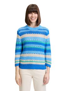 Betty Barclay Damen Strickpullover "Betty Barclay Grobstrick-Pullover mit Ringel"patch blau, mint, casual, Gr. 46, Strick, Obermaterial: 70%