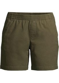 LANDS' END Chino-Shorts mit Dehnbund, 18 cm, Damen,  Gr&uuml;n, Baumwolle, by Lands' End