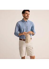 LANDS' END Cargo-Shorts mit Stretch, Classic Fit, Herren,  Grau, Baumwolle, by Lands' End