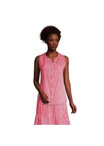 LANDS' END &Auml;rmellose Crinkle-Bluse, Damen,  Rot, Baumwoll-Mischung, by Lands' End