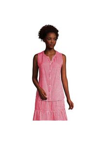 LANDS' END &Auml;rmellose Crinkle-Bluse, Damen,  Rot, Baumwoll-Mischung, by Lands' End