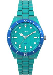 Timex Damen Quarzuhr "LEGACY 37 mm"türkis, Armbanduhren, Armbanduhr, Damenuhr,Kunststoffarmband, Leuchtzeiger